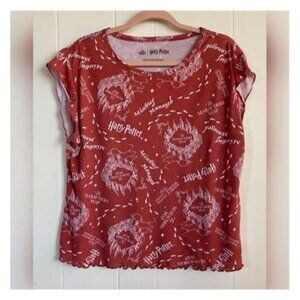 Wizarding World Shirt Womens XLarge Clay Brick Harry Potter Graphic